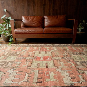 【本場イラン産】134×212cm キリム ラグサイズL(送料無料 手織り 天然染料 かわいい おしゃれ 絨毯 ラグ ヴィンテージ トライバル シルク100%)◆PEYMANEH ペイマーネフ