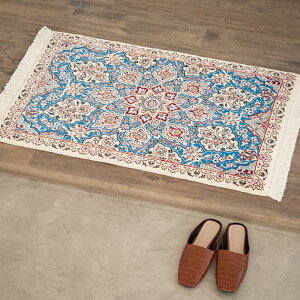 【ペルシャ手織り絨毯】64×95cm ナイン産(送料無料 手織り 天然 かわいい おしゃれ 北欧 おうち時間 床暖房対応 人気 マット 絨毯 ラグ 玄関マット)