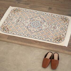 【ペルシャ手織り絨毯】65×97cm ナイン産(送料無料 手織り 天然 かわいい おしゃれ 北欧 おうち時間 床暖房対応 人気 マット 絨毯 ラグ 玄関マット)