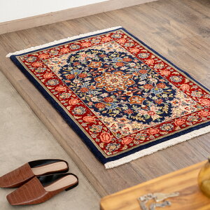 【ペルシャ手織り絨毯】67×97cm タブリーズ産(送料無料 手織り 天然 かわいい おしゃれ 北欧 おうち時間 床暖房対応 人気 マット 絨毯 ラグ 玄関マット)