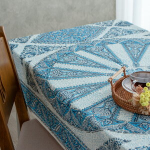 【本場イラン産】ペルシャ更紗 100×150cm 中心柄 ブルー(ペルシャ絨毯風 洗える マルチカバー ギフト テーブルクロス 綿100% ガラムカール おしゃれ 送料無料)