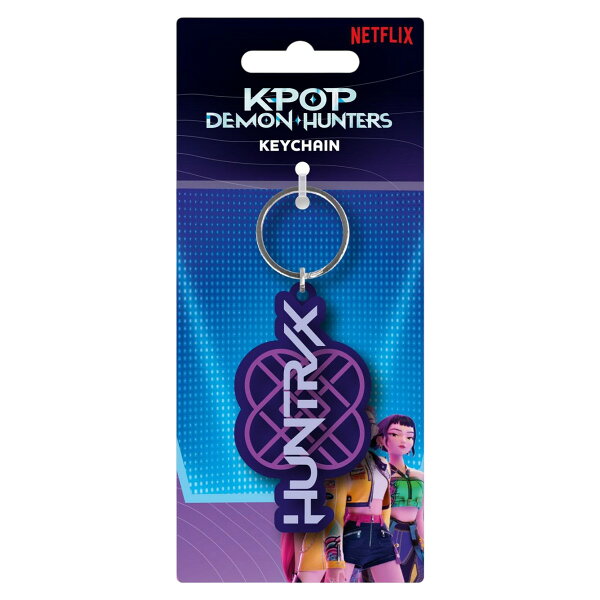 (KPOPガールズ! デーモン・ハンターズ) K-Pop Demon Hunters オフィシャル商品 ハントリクス ロゴ キーリング キーホルダー 【海外通販】