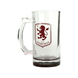 アストン・ヴィラ フットボールクラブ Aston Villa FC オフィシャル商品 ガラス クレスト ビールジョッキ 【海外通販】