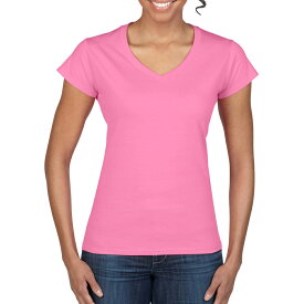 (ギルダン) Gildan レディース ソフトスタイル Vネック 半袖Tシャツ 半袖トップス 女性用 【海外通販】