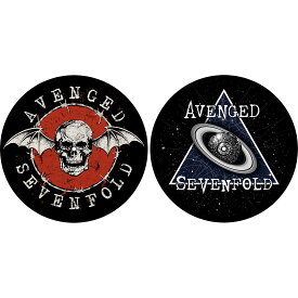 (アヴェンジド・セヴンフォールド) Avenged Sevenfold オフィシャル商品 Skull Digital スリップマット ターンテーブルマット (2枚組) 【海外通販】