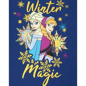 アナと雪の女王 Frozen オフィシャル商品 キッズ・子供 ガールズ Winter Magic アナとエルサ グリッター Tシャツ 長袖 トップス カットソー 【海外通販】