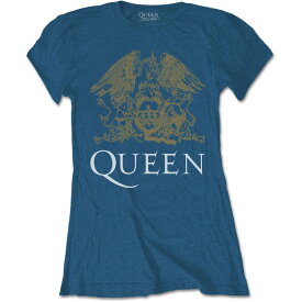 (クイーン) Queen オフィシャル商品 レディース Crest Tシャツ 半袖 トップス 【海外通販】