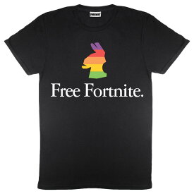 (フリーフォートナイト) Free Fortnite オフィシャル商品 レディース Rainbow Llama ボーイフレンド Tシャツ 半袖 カットソー トップス 【海外通販】