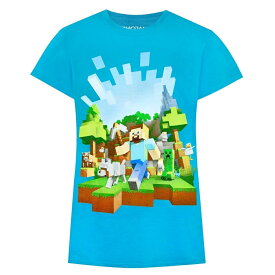 (マインクラフト) Minecraft オフィシャル商品 キッズ・子供 ガールズ Adventure Tシャツ 半袖 カットソー トップス 【海外通販】