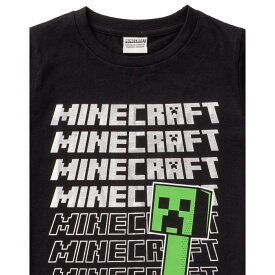 (マインクラフト) Minecraft オフィシャル商品 キッズ・子供 リピートロゴ Tシャツ 半袖 カットソー トップス 【海外通販】