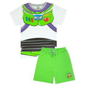 (トイ・ストーリー) Toy Story オフィシャル商品 キッズ・子供 ボーイズ Buzz Lightyear コスチューム パジャマ 半袖 半ズボン 上下セット 【海外通販】