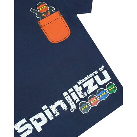 (レゴ・ニンジャゴー) Lego Ninjago オフィシャル商品 キッズ・子供 ボーイズ Spinjitzu ポケット風プリント Tシャツ 半袖 トップス カットソー 【海外通販】