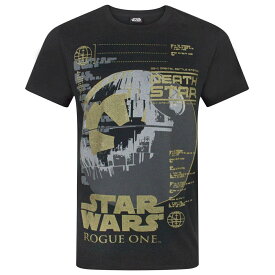 (スター・ウォーズ) Star Wars オフィシャル商品 メンズ Rogue One メタリック デススター Tシャツ 半袖 カットソー トップス 【海外通販】