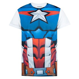 (キャプテンアメリカ) Captain Americaオフィシャル商品 メンズ コスチューム Tシャツ 半袖 カットソー トップス 【海外通販】