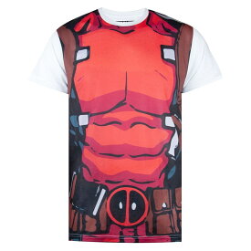 (デッドプール) Deadpool オフィシャル商品 メンズ コスチューム Tシャツ 半袖 カットソー トップス 【海外通販】