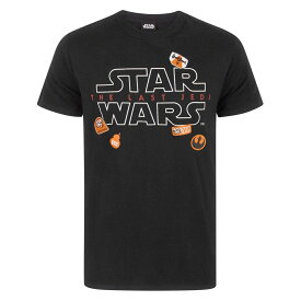 (スター・ウォーズ) Star Wars オフィシャル商品 メンズ The Last Jedi バッジ柄 Tシャツ 半袖 トップス カットソー 【海外通販】