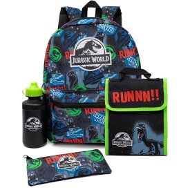 (ジュラシック・ワールド) Jurassic World オフィシャル商品 キッズ・子供 Runnn!! リュック ランチバック 水筒 セット (4ピース) 【海外通販】