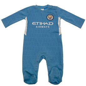 マンチェスター・シティ フットボールクラブ Manchester City FC オフィシャル商品 ベビー・赤ちゃん スリープスーツ 長袖 ロンパース 【海外通販】