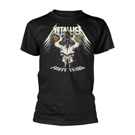 (メタリカ) Metallica オフィシャル商品 ユニセックス 40th Anniversary Forty Years Tシャツ 半袖 トップス 【海外通販】