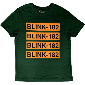 (ブリンク 182) Blink 182 オフィシャル商品 ユニセックス リピートロゴ Tシャツ コットン 半袖 トップス 【海外通販】