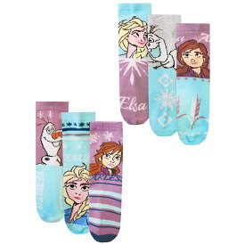 アナと雪の女王 Frozen オフィシャル商品 キッズ・子供用 靴下セット キッズソックス (6足組) 【海外通販】