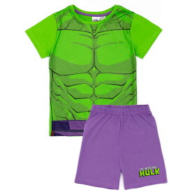 (ハルク) Hulk オフィシャル商品 キッズ・子供 ボーイズ プリント パジャマ 半袖 半ズボン 上下セット 【海外通販】