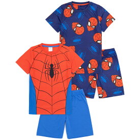 (スパイダーマン) Spider-Man オフィシャル商品 キッズ・子供 パジャマ 半袖 上下セット (2セット) 【海外通販】