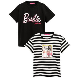 (バービー) Barbie オフィシャル商品 キッズ・子供 ガールズ Tシャツ 半袖 トップス カットソー (2枚組) 【海外通販】