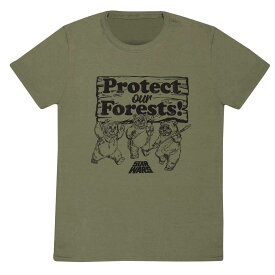 (スターウォーズ) Star Wars オフィシャル商品 ユニセックス Protect Our Forests Ewok Triple Tシャツ 半袖 トップス 【海外通販】