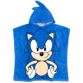 (ソニック・ザ・ヘッジホッグ) Sonic The Hedgehog オフィシャル商品 キッズ・子供 フード付き タオル ポンチョ 【海外通販】