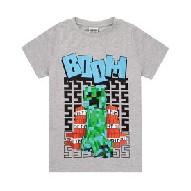 (マインクラフト) Minecraft オフィシャル商品 キッズ・子供 ボーイズ Boom Tシャツ 半袖 カットソー トップス 【海外通販】