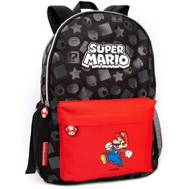 (スーパーマリオブラザーズ) Super Mario オフィシャル商品 全面柄 バックパック リュック かばん 【海外通販】