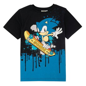 (ソニック・ザ・ヘッジホッグ) Sonic The Hedgehog オフィシャル商品 キッズ・子供 スケートボード Tシャツ 半袖 トップス カットソー 【海外通販】