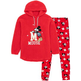(ミッキーマウス) Mickey Mouse オフィシャル商品 レディース ボア パジャマ 長袖 上下セット 【海外通販】