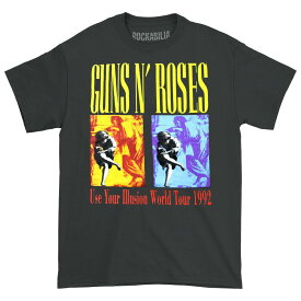 (ガンズ・アンド・ローゼズ) GuNs N Roses オフィシャル商品 ユニセックス Use Your Illusion World Tour Tシャツ バックプリント 半袖 トップス 【海外通販】