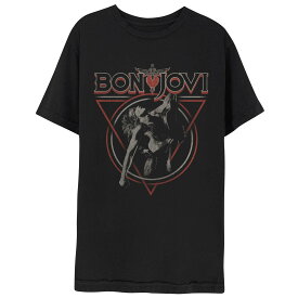 (ボン・ジョヴィ) Bon Jovi オフィシャル商品 ユニセックス Triangle Overlap Tシャツ 半袖 トップス 【海外通販】