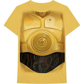 (スター・ウォーズ) Star Wars オフィシャル商品 ユニセックス C-3PO Chest Tシャツ 半袖 トップス 【海外通販】