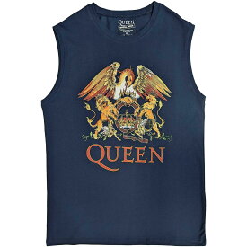 (クイーン) Queen オフィシャル商品 ユニセックス クラシック タンクトップ クレスト コットン 袖なし トップス 【海外通販】