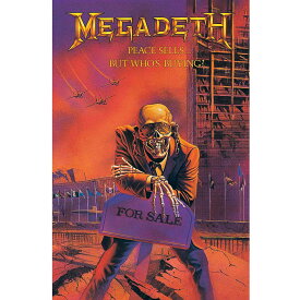 (メガデス) Megadeth オフィシャル商品 Peace Sells テキスタイルポスター 布製 ポスター 【海外通販】