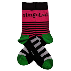 (ヤングブラッド) Yungblud オフィシャル商品 ユニセックス ストライプ ロゴ アンクルソックス 靴下 (1足組) 【海外通販】