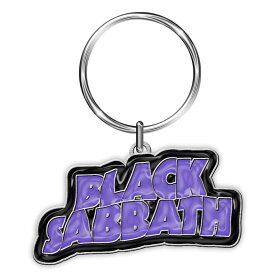 (ブラック・サバス) Black Sabbath オフィシャル商品 ロゴ キーリング エナメル キーホルダー 【海外通販】
