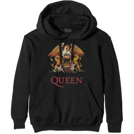 (クイーン) Queen オフィシャル商品 ユニセックス クラシック クレスト パーカー トレーナー 【海外通販】