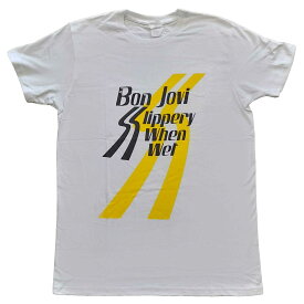 (ボン・ジョヴィ) Bon Jovi オフィシャル商品 ユニセックス Slippery When Wet Tシャツ 半袖 トップス 【海外通販】