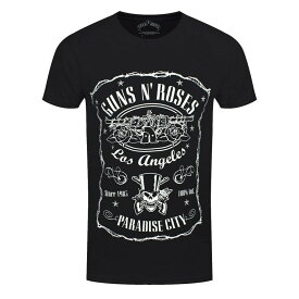 (ガンズ・アンド・ローゼズ) GuNs N Roses オフィシャル商品 ユニセックス Paradise City Tシャツ ラベル 半袖 トップス 【海外通販】