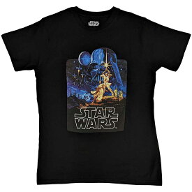 (スター・ウォーズ /新たなる希望) Star Wars: A New Hope オフィシャル商品 ユニセックス ポスター Tシャツ コットン 半袖 トップス 【海外通販】