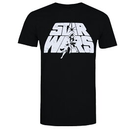 (スター・ウォーズ) Star Wars オフィシャル商品 メンズ レトロ ロゴ Tシャツ コットン 半袖 トップス 【海外通販】