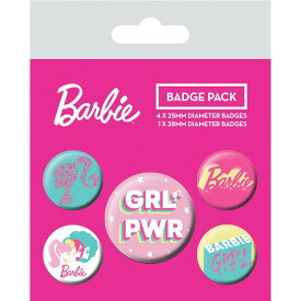 (バービー) Barbie オフィシャル商品 GRL PWR バッジ セット (5個組) 【海外通販】