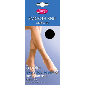 (シルキー) Silky レディース 15デニール スムースニット アンクルハイソックス ショートストッキングソックス 靴下 (3足組) 女性用 【海外通販】