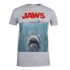 (ジョーズ) Jaws オフィシャル商品 メンズ ポスター Tシャツ 半袖 トップス 【海外通販】