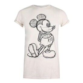 (ディズニー) Disney オフィシャル商品 レディース ミッキーマウス Tシャツ スケッチ 半袖 トップス 【海外通販】